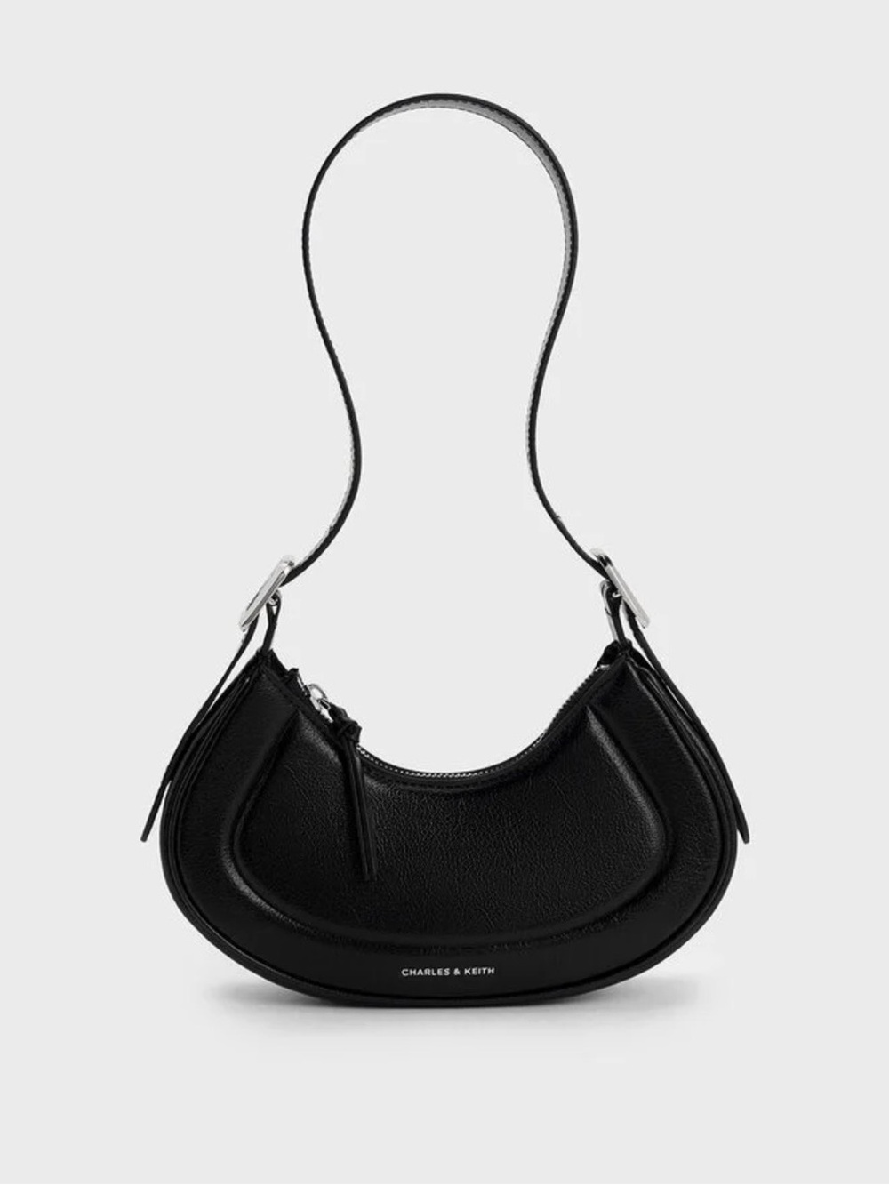 Charles & Keith Petra Shoulder Bag - Black // NWOT - Picture 4 of 14